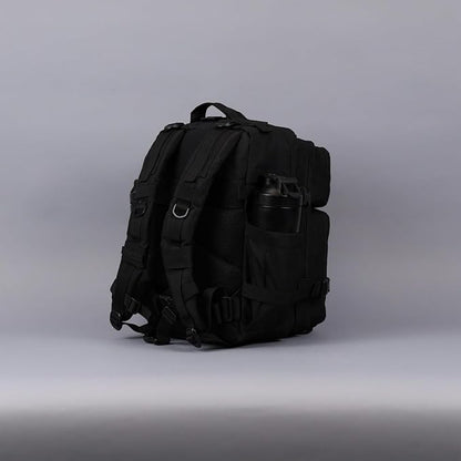 WOLFpak 35L Athletic Gym Backpack - Durable 1000D Waterproof Oxford Material with MOLLE Webbing, Laptop Pocket & Dual Cup Holders, Durable Fitness/Travel/Military Daypack (NightShade Edition)