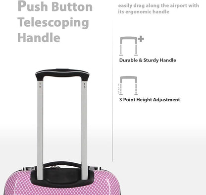 Betsey Johnson Designer 20 Inch Carry On - Expandable (ABS + PC) Hardside Luggage - Lightweight Durable Suitcase With 8-Rolling Spinner Wheels for Women (20in, Flamingo Strut)
