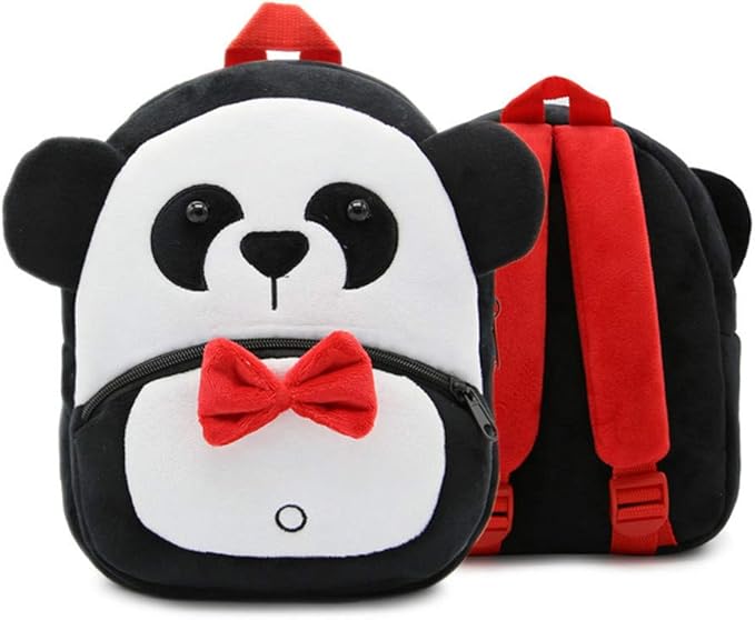 Children Toddler Preschool Backpack Plush Animal Cartoon Backpack Baby Kids School Satchel Travel Lunch Bags(Panda)