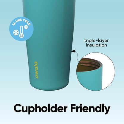 Owala FreeSip Sway Insulated Stainless Steel Water Bottle with Two-Way Spout, Built-In Straw and Bucket Handle, Made for Travel, School, and Sports, 40oz, BPA Free, Leak Proof, Summer Sweetness