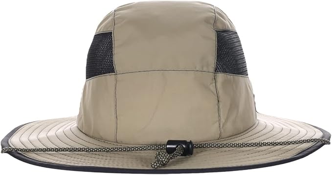 Panama Jack Men's Sun Hat - Nylon Boonie Bucket, Packable, 3 1/4" Big Brim, UPF 50+ UVA/UVB Sun Protection