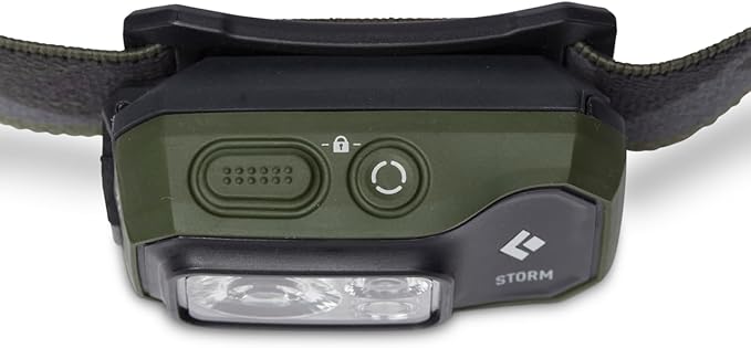 BLACK DIAMOND Storm 450 Headlamp | 450 Lumens Brightness | Waterproof & Dimmable | 3X AAA Battery Operated (Included | Camping, Hiking, Running | Dark Olive