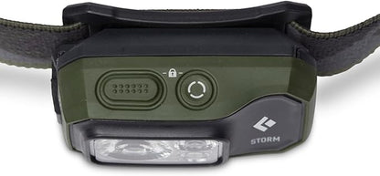 BLACK DIAMOND Storm 450 Headlamp | 450 Lumens Brightness | Waterproof & Dimmable | 3X AAA Battery Operated (Included | Camping, Hiking, Running | Dark Olive