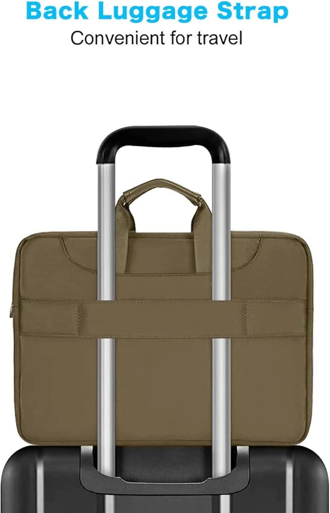 MOSISO 360 Protective Laptop Shoulder Bag Compatible with MacBook Air/Pro, 13-13.3 inch Notebook, Compatible with MacBook Pro 14 inch M5 M4 M3 M2 M1,Matching Color Sleeve with Belt, Olive Yellow