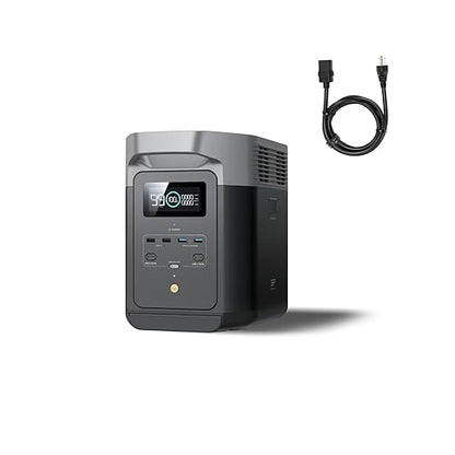 EF ECOFLOW Portable Power Station DELTA 2, 1024Wh LiFePO4 Battery, 1800W AC/100W USB-C Output, Solar Generator for Home Backup Power (Solar Panel Optional), Camping & RVs (AC Cable Included)