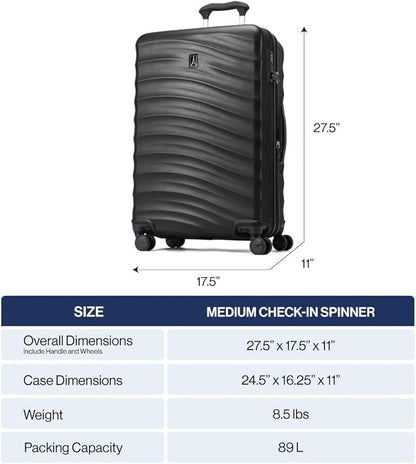 Travelpro Maxlite Air V2 Hardside Expandable Checked Luggage, 8 Spinner Wheels, Lightweight Hard Shell Suitcase, TSA lock, Teal, Checked Medium 25-Inch