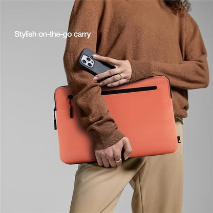 Incase Compact Laptop Sleeve with Flight Nylon MacBook/Laptop/iPad/Tablet Sleeve, and Cover, Lightweight, Weather Resistant, with Slip Pocket for Accessories (Misty Orange, 14-Inch)