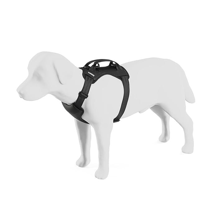 Thule Cappy Dog Harness S - Crash-Tested for Safety - Seatbelt passthrough - Adjustable & Easy to Clean - Padded Breathable mesh Panels - Leash Loop - Step-in Design