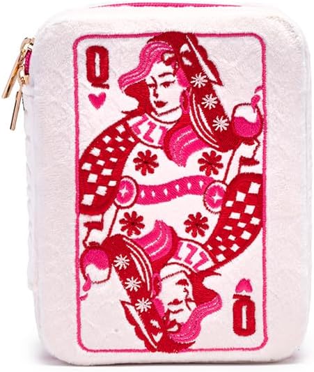 Living Royal Jewelry Travel Case – Portable Box with Mirror and Zipper for Rings, Necklaces, Earrings, Bracelets (Queen)