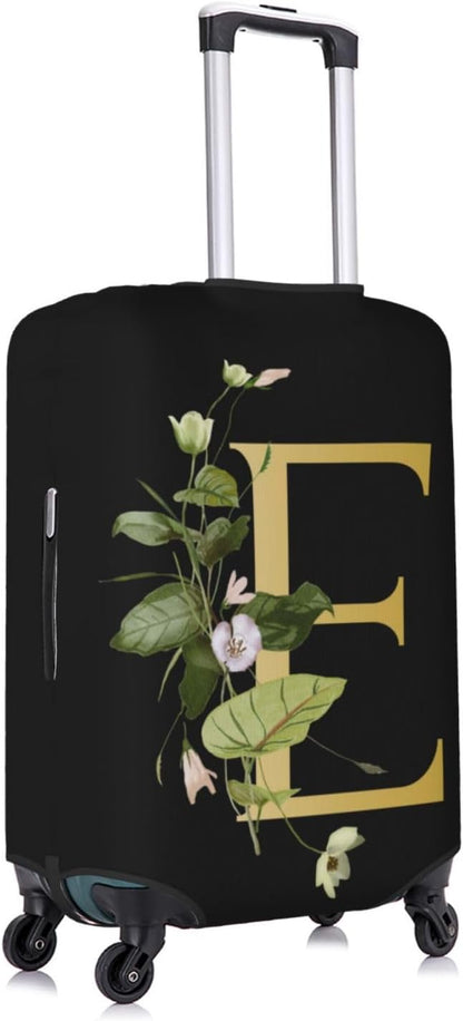 Decorative E Suitcase Protectors Elastic Washable Luggage Covers With Concealed Zippers For 18-32 Inch Luggage (Size L: Fits 25-28 Inch)