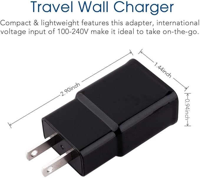 Fast Charging Block for Samsung Android USB Wall Charger Plug Adapter for Samsung Galaxy S24/ S23 S22/ S21/ S20/ S10/ S10e/ S9 Plus/ S8 / Note 10/ Note 9/ Note 8/ LG G5 G6 G7 3Pack