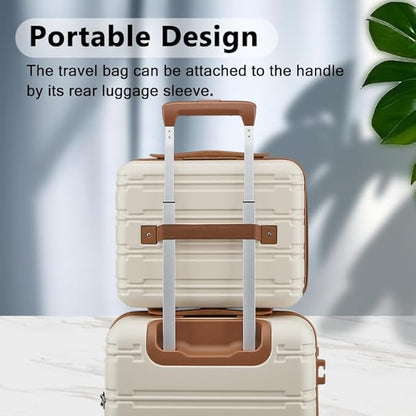 Luggage Sets, Suitcase with Spinner Wheels, PC+ABS Hardshell Travel Luggage Set with TSA Locks,Lightweight Rolling Luggage，Carry on suitcase with YKK Zippers (Black)