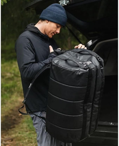 Db Journey Roamer Pro Split Duffel Bag, Travel Duffel Backpack, Convertible Weekender with Ergonomic Straps for Comfort, Carry On with Roller Bag Hook Up System, 70L - Black Out