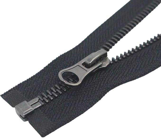 YaHoGa 2PCS #5 18 Inch Black Nickel Separating Jacket Zipper Metal Zippers for Jackets Sewing Coats Crafts (18" Black Nickel)