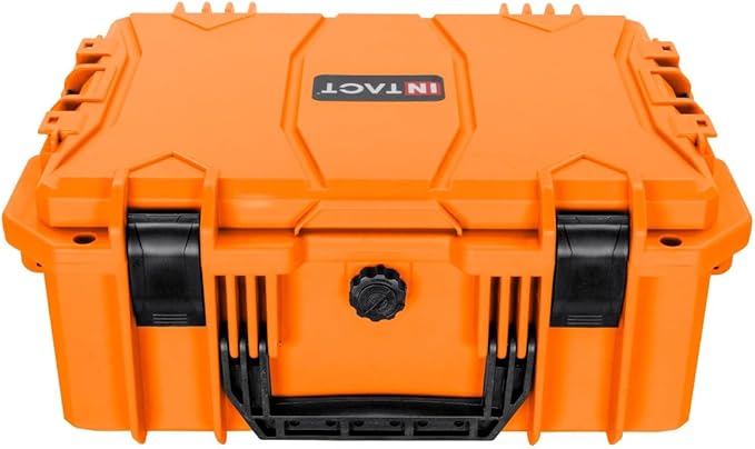 Eylar 18" Intact Series Hard Camera Case, Lightweight and Durable Stacker Design with Foam (Orange)