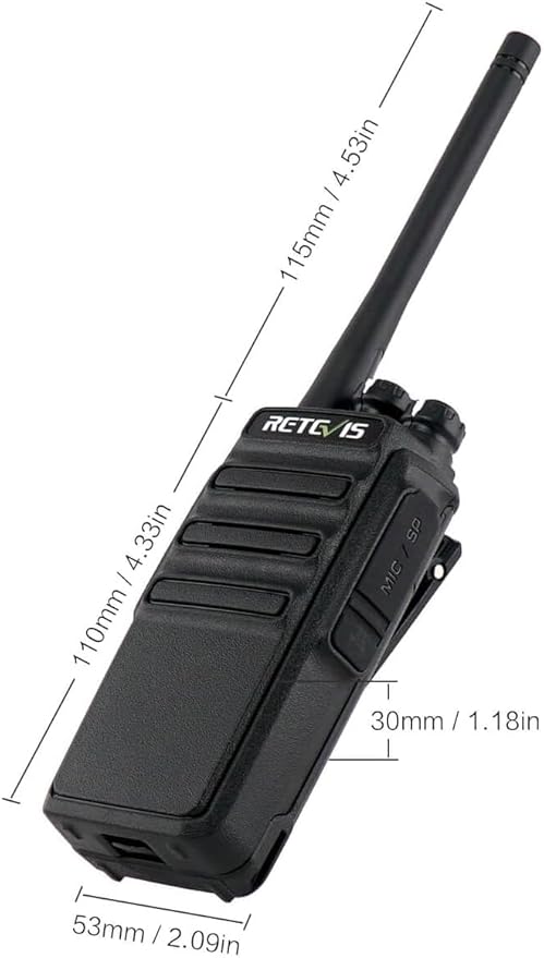 Retevis H-777S Walkie Talkies Long Range,Heavy Duty Portable FRS Two-Way Radios, Hands Free,Safe Call,Rugged Commercial 2 Way Radios with Gang Charger,for Warehouse, Churches,Jobsite(6 Pack)