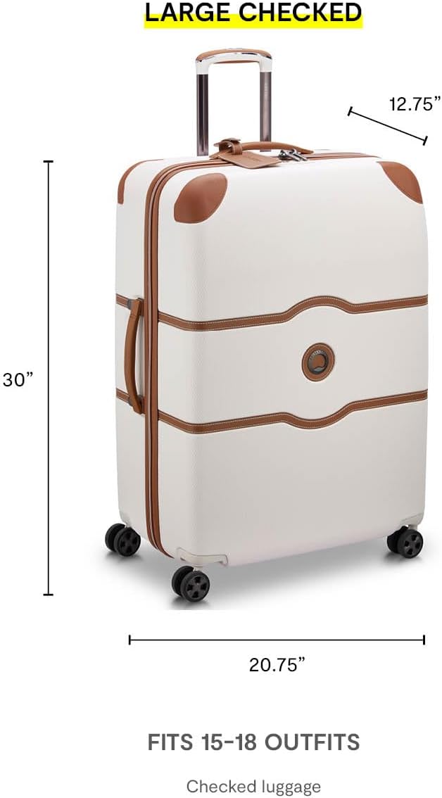 DELSEY PARIS Chatelet Air 2.0 Hardside Luggage with Spinner Wheels, Angora, 2 Piece Set, (24/28)
