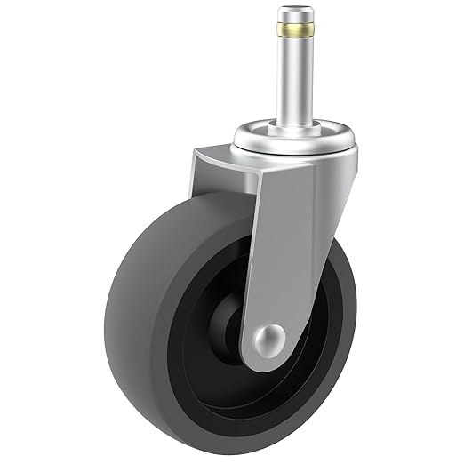 Replcament Casters for Brute Trash Bin Dolly Set of 5, 3-Inch Trash Can Dolly Replacement Wheels - 375LBs per Set