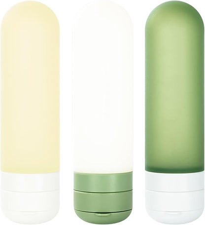 3 Pcs Silicone Travel Bottles Multifunctional Cosmetic Bottles Travel Container For Shampoo Lotion Conditioner Cream