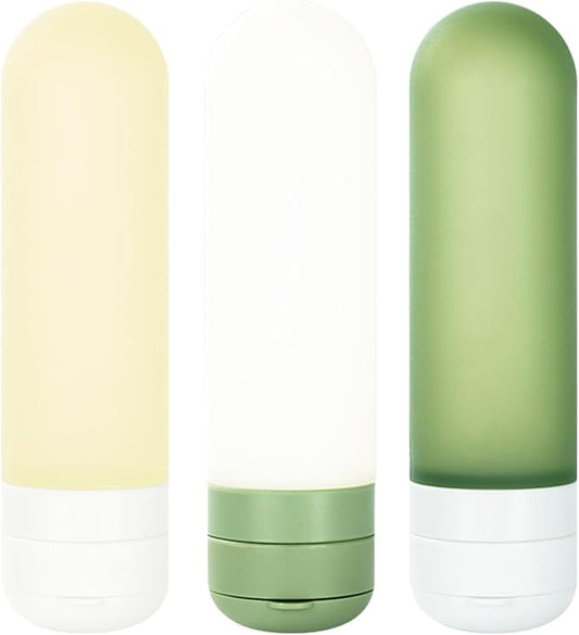 3 Pcs Silicone Travel Bottles Multifunctional Cosmetic Bottles Travel Container For Shampoo Lotion Conditioner Cream