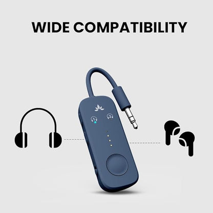 Avantree Relay - Premium Airplane Bluetooth Adapter with Advanced Qualcomm Chipset, 2 Headphones Support, 25hrs Play Time, aptX Adaptive & HD Audio Transmitter for Airpods, Bose & Travel Flight