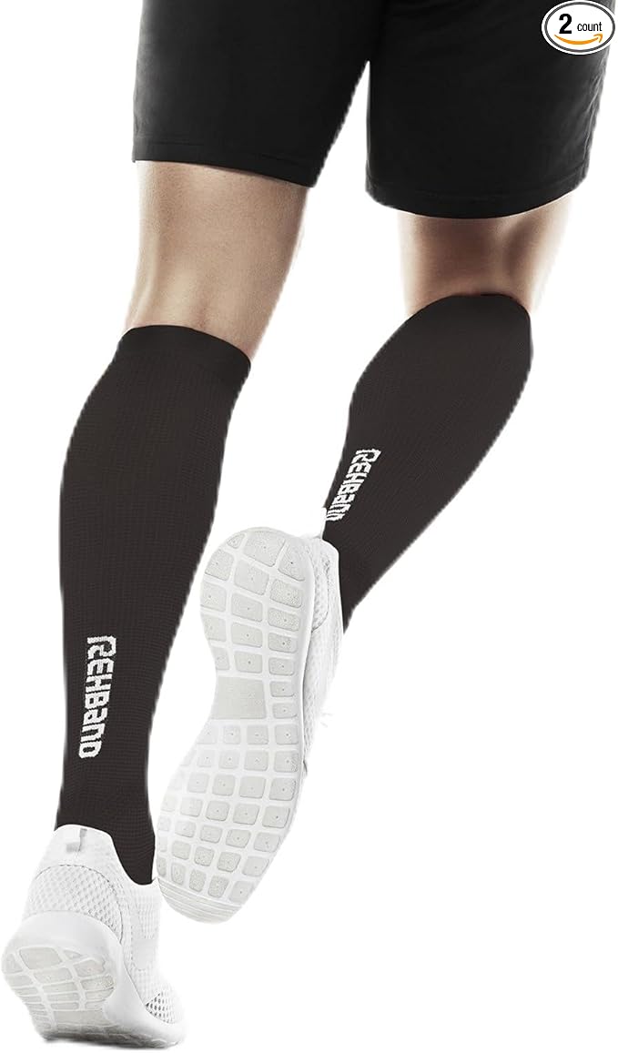 Rehband Compression Socks for Men & Women, 1 Pair Compression Socks Sports, 15-20 mmHg for Endurance Sports, Promotes Blood Circulation and Reduce Cramps