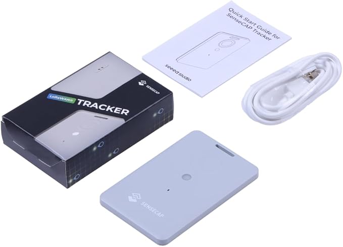 seeed studio T1000-A GPS Tracker with Temp, Light, Motion Sensor, LoRaWAN, Bluetooth and Wi-fi Transmission, Bluetooth, Wi-fi, Panic Button and Buzzer, GNSS, 6.5mm Card Size, IP65 Waterproofing