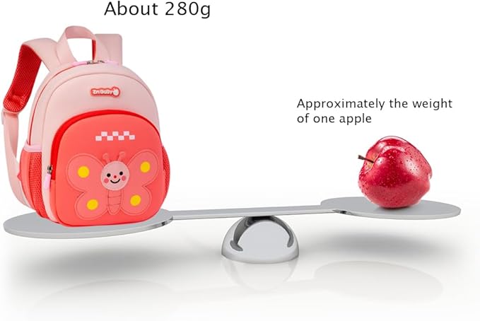 Padgene Toddler Harness Backpacks Safety Leash Kids Anti Lost Kindergarten Preschool Backpack Neoprene Lightweight Animal Schoolbag 3D Cartoon Butterfly Mini Travel Bag for Boys Girls Ages 3-5