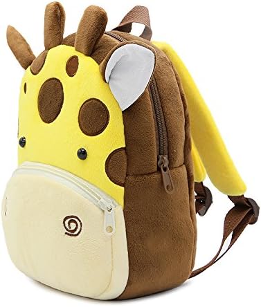 Cute Toddler Backpack,Cartoon Cute Animal Plush Backpack Toddler Mini School Bag for Kids Age 1-4Years Old(Giraffe)