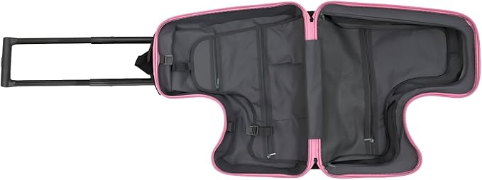 DNYSYSJ 20" Children's Ride On Luggage, Kid's Trolley Suitcase with Universal Wheels and Password Lock, Carry On Luggage Rolling Luggage, Aged 1-6 Years, ABS+PC (Pink, Snail Pattern)