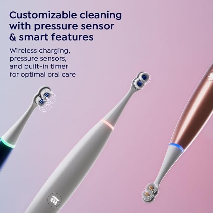 SuperMouth® ULTIM8 SmartBrush™ System - Electric Toothbrush, Patented SuperBristles® Clean 40X Better, UV Sanitizing & Drying SmartHub®, Dual Sonic Modes, Pressure Sensor - Teens & Adults