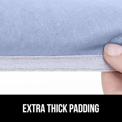 GORILLA GRIP The Original Ironing Board Cover and Pad, Silicone Coating, Thick Scorch Resistant Padding, Heavy Duty Iron Covers Standard Boards, Hook and Loop Fastener Strap, Blue, 18x49