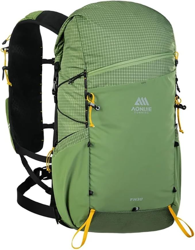 AONIJIE 30L Lightweight Hiking Backpack Waterproof Hiking Bag For Men Women Trail Running Camping Backpack Daypack (Military Green)