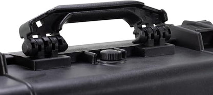 Waterproof Hard Case - Crushproof & Dustproof - Foam Protection - Pressure Equalization Valve - Portable Protective Storage Box for Travel, Hunting, Military, Tactical - 19-Inch (Black)