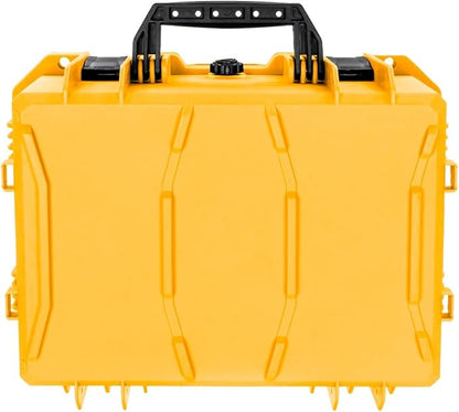 Eylar 18" Intact Series Hard Camera Case, Lightweight and Durable Stacker Design with Foam (Yellow)