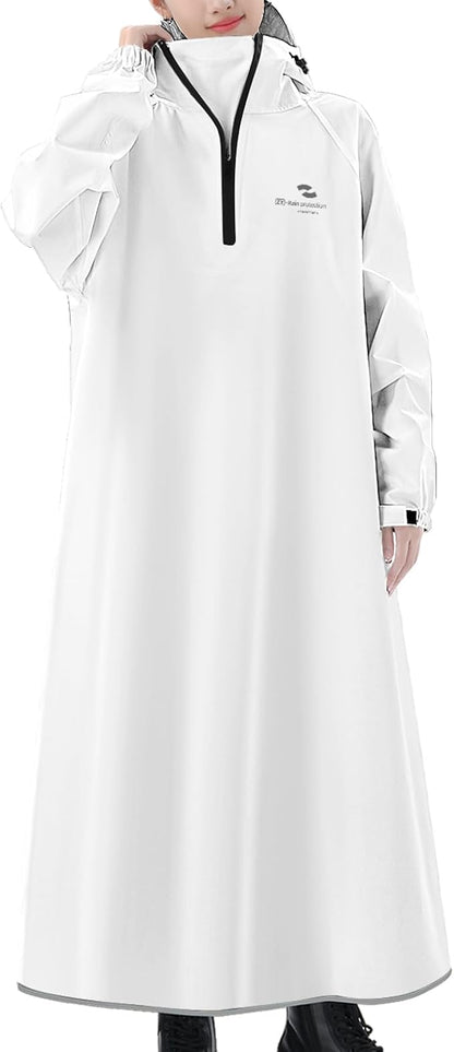 Hooded Rain Poncho for Adults Waterproof Rain Ponchos Lightweight Raincoat Reusable Rain Jacket for Men Women Outdoor