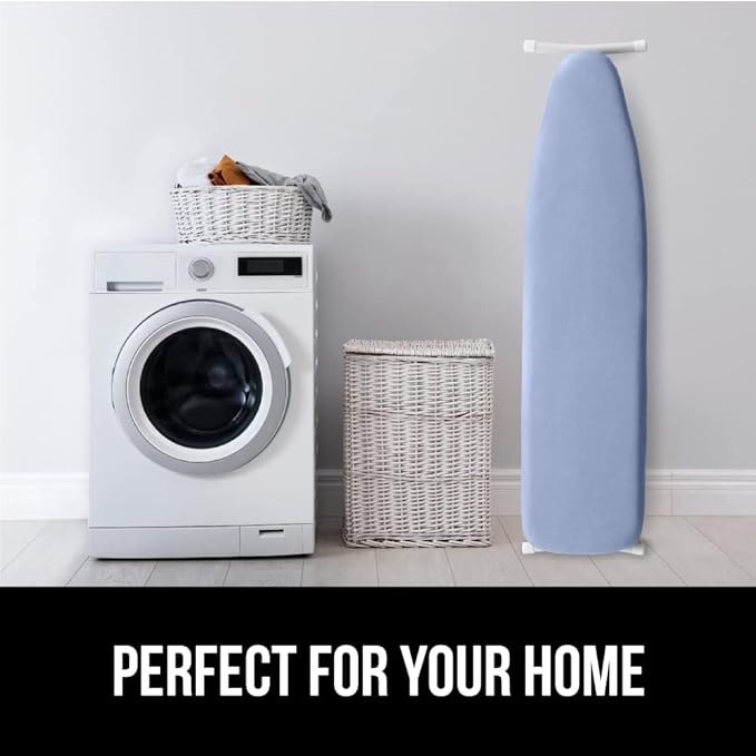 GORILLA GRIP The Original Ironing Board Cover and Pad, Silicone Coating, Thick Scorch Resistant Padding, Heavy Duty Iron Covers Standard Boards, Hook and Loop Fastener Strap, Blue, 18x49