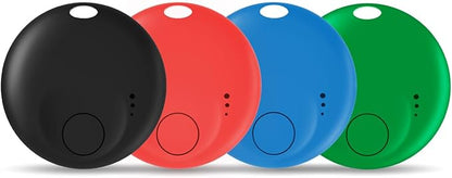 Bluetooth Tracker Tags,Smart Finder Tag Work with Find My App (Only iOS),Key Trakcer for Wallets,Luggage, Backpack,Bicycle,etc,Replaceable Battery,4Pack(4colors)