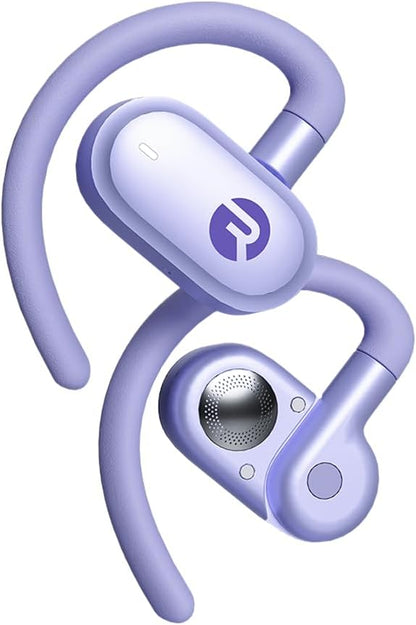 Raycon Fitness Open Earbuds – True Wireless Open Ear Bluetooth Headphones, Hook Design, IPX5 Water Resistant, 40 Hours of Battery Life (Purple)