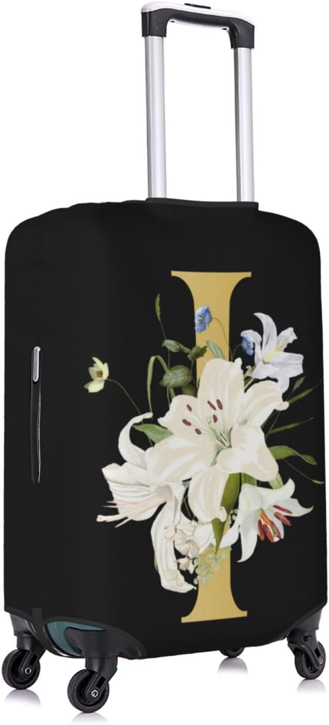 Decorative I Suitcase Protectors Elastic Washable Luggage Covers With Concealed Zippers For 18-32 Inch Luggage (Size L: Fits 25-28 Inch)