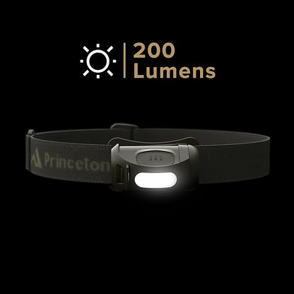 Princeton Tec Fred Headlamp 200 Lumens Dimmable Ultrabright White LED, IPX4 Water Resistance and 41 Hour Burn Time, Perfect for Hiking, Camping, Hunting, Fishing, and Safety Preparedness, Olive Drab