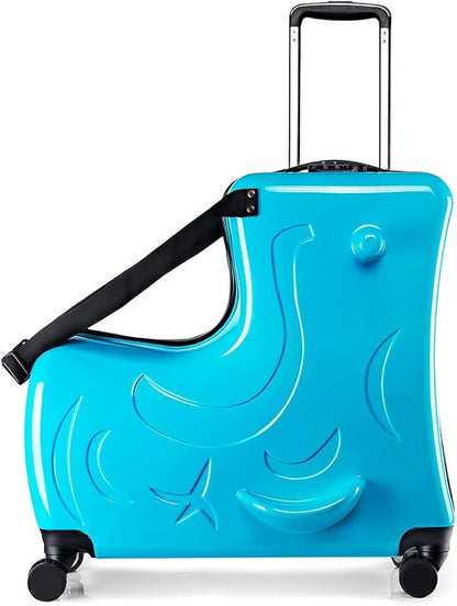 N-A Kids Ride On Suitcase with Wheels, Scooter Luggage for Toddlers Travel, Durable Children's Suitcase for Boys & Girls Ages 2-13 Years,20"