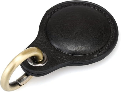 Tusks Land Genuine Leather for AirTag Holder, Compatible with Apple AirTag, Anti-Loss Tracker Case for Dogs, Cats, Pets, Keys, Bags, Luggage, Durable & Stylish Accessory