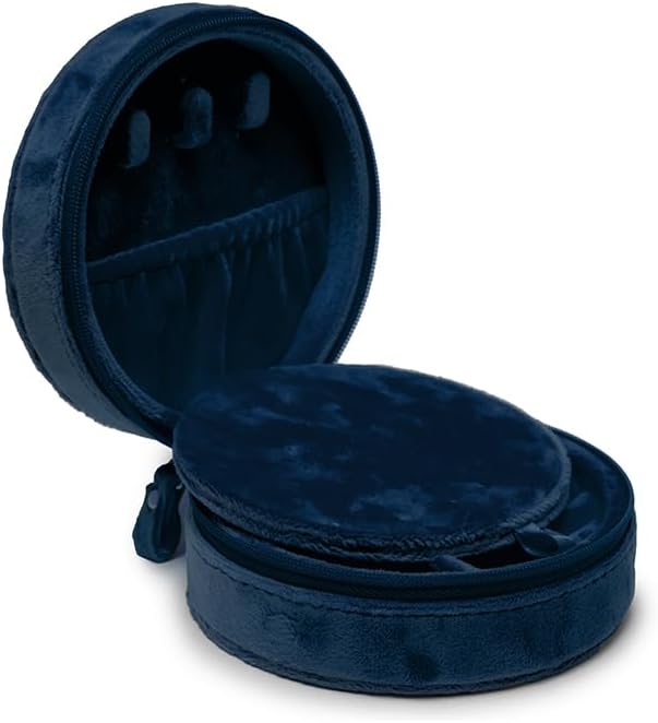 Living Royal Jewelry Travel Case – Portable Box with Mirror and Zipper for Rings, Necklaces, Earrings, Bracelets (Puppy)