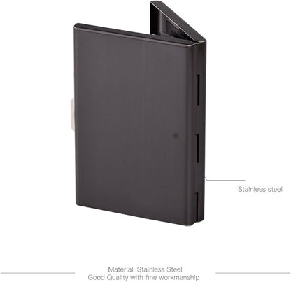 EASTNIGHTS RFID Credit Card Holder for Women and Men, Stainless Steel Credit Card Wallet for Holding Debit Card and ID Card (add 5PCS Card Slots)