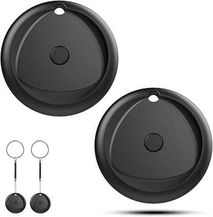 Tracker Tags-2 Pack Work with Apple Find My (iOS Only), [Apple MFi Certified] Key Finder and Item Locator, New Bluetooth 5.3 Tracker, Replaceable Battery Smart Tag for Keys, Wallet, Luggage etc