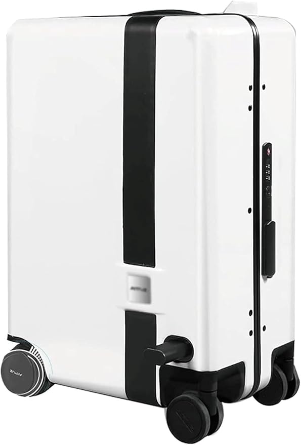 Electric Suitcase That Follows You, Suitcase That Follows You Smart Fingerprint Unlock Riding Trolley Case with Mobile Charging, Hardside Luggage That Follows You, Auto Follow, APP Control (D)