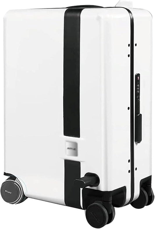 Electric Suitcase That Follows You, Suitcase That Follows You Smart Fingerprint Unlock Riding Trolley Case with Mobile Charging, Hardside Luggage That Follows You, Auto Follow, APP Control (D)