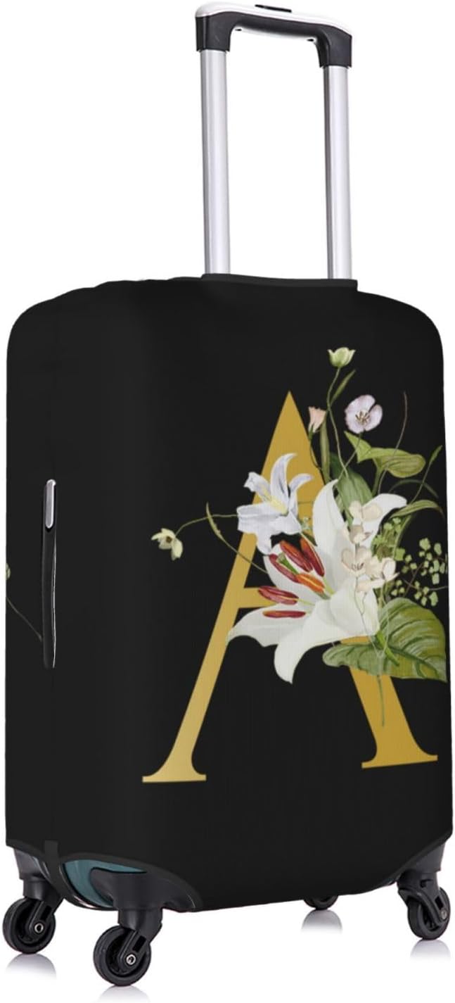 Decorative A Suitcase Protectors Elastic Washable Luggage Covers With Concealed Zippers For 18-32 Inch Luggage (Size L: Fits 25-28 Inch)