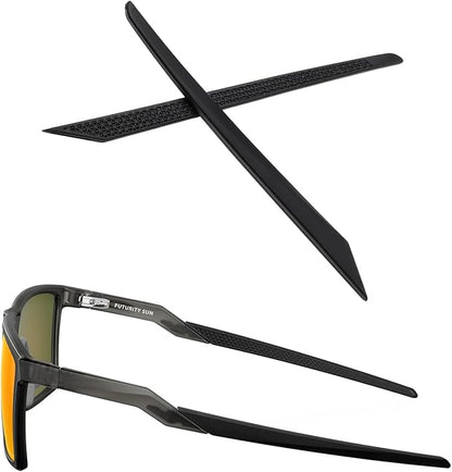 Replacement Earsocks Temple Sleeve for Oakley Futurity Sun OO9482 Sunglasses Frame, Black Rubber Ear Sleeves
